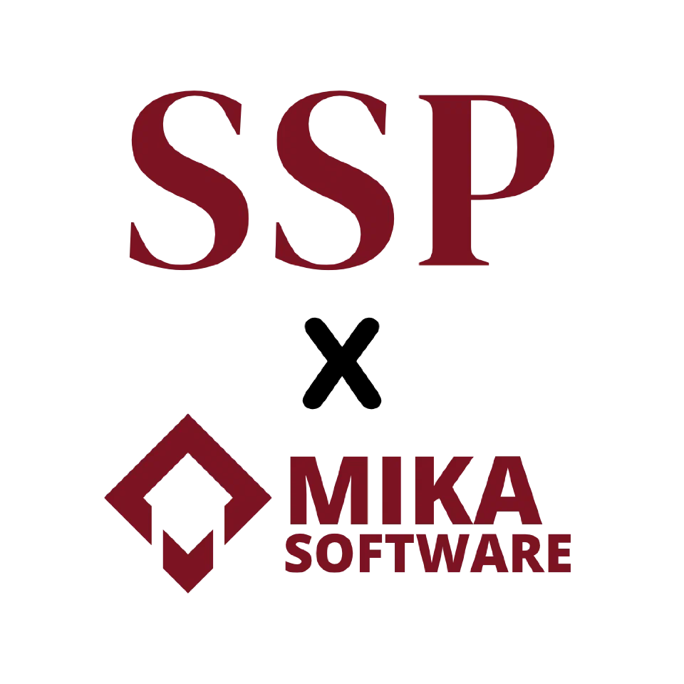 The SSP Media and Mika Software logos